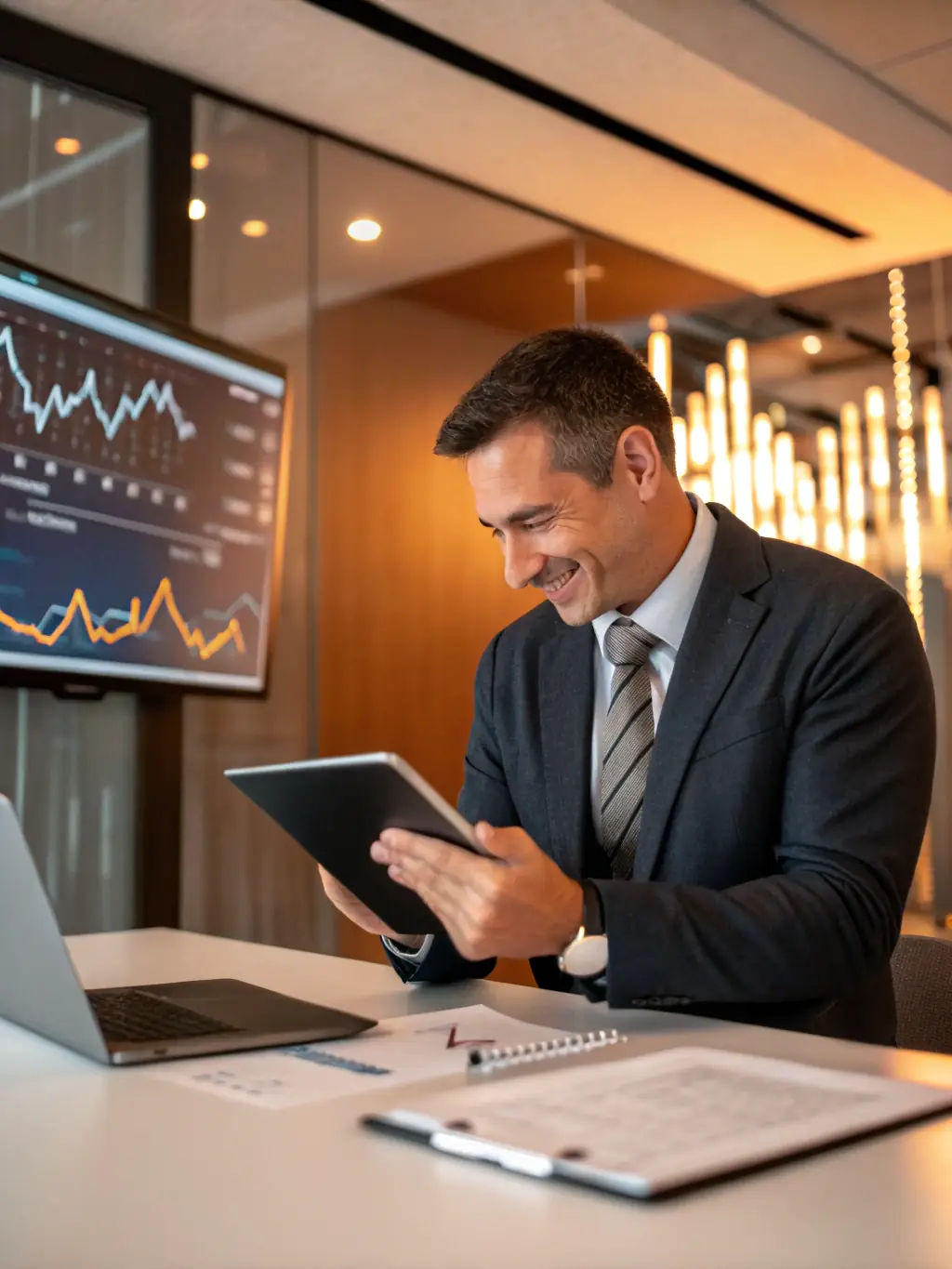 An advisor explaining mutual fund options to a client using a tablet, showcasing top-performing mutual funds in the Indian market.